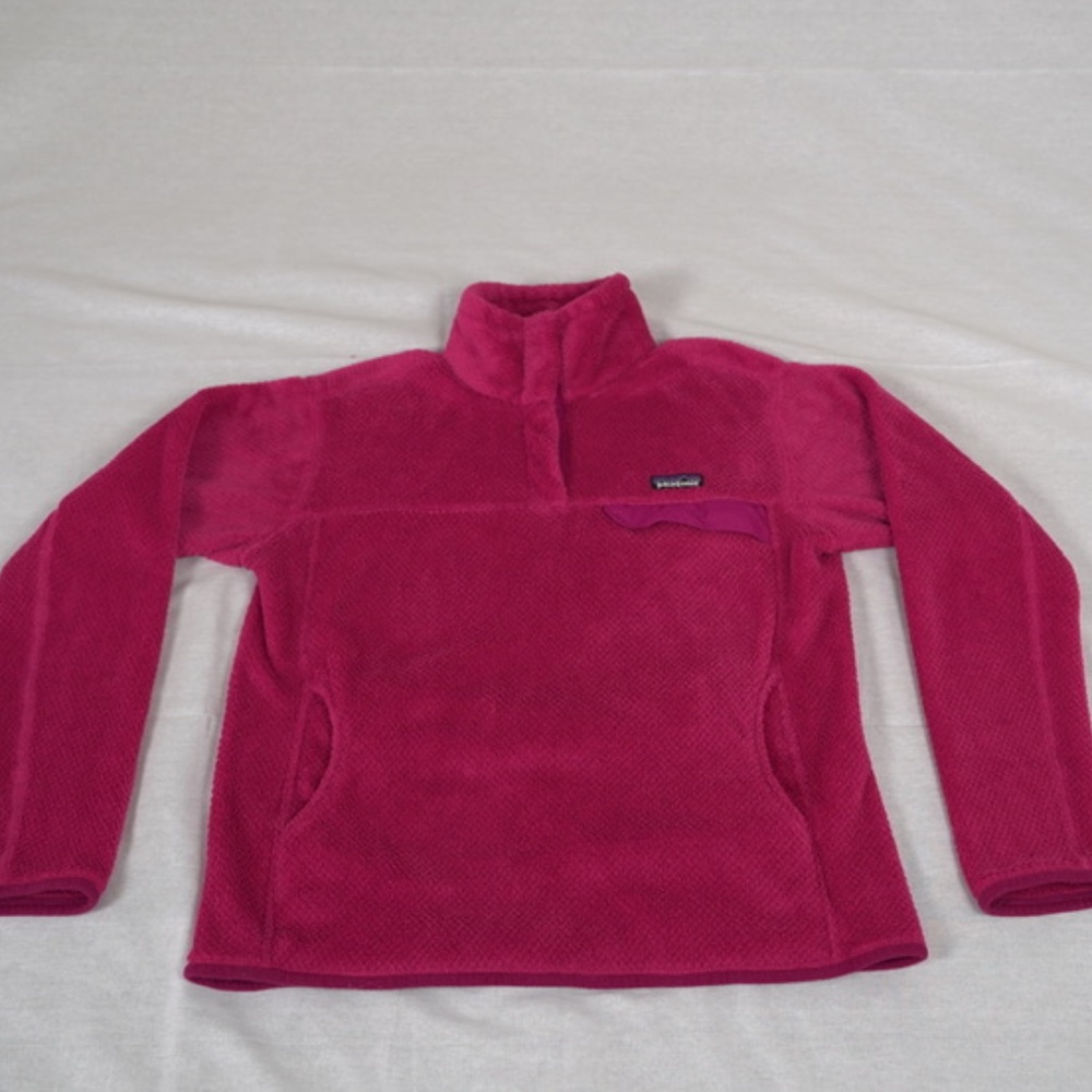 Women's Patagonia 1/4 Button Up Pink Fleece